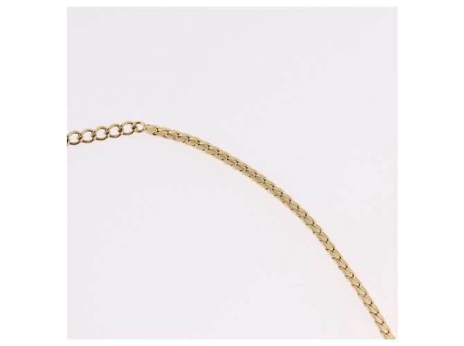 Collana Choker Christian Dior Metallo Tonalità Oro Auth SW2531 - vista 7