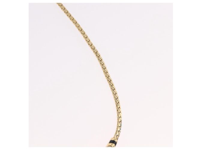 Collana Choker Christian Dior Metallo Tonalità Oro Auth SW2531 - vista 8