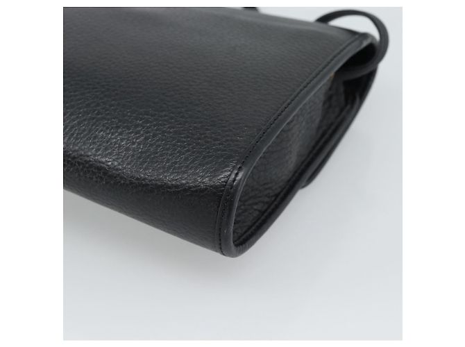 Borsa a tracolla Christian Dior in pelle nera e oro Auth ar14060 Nero D'oro - vista 12