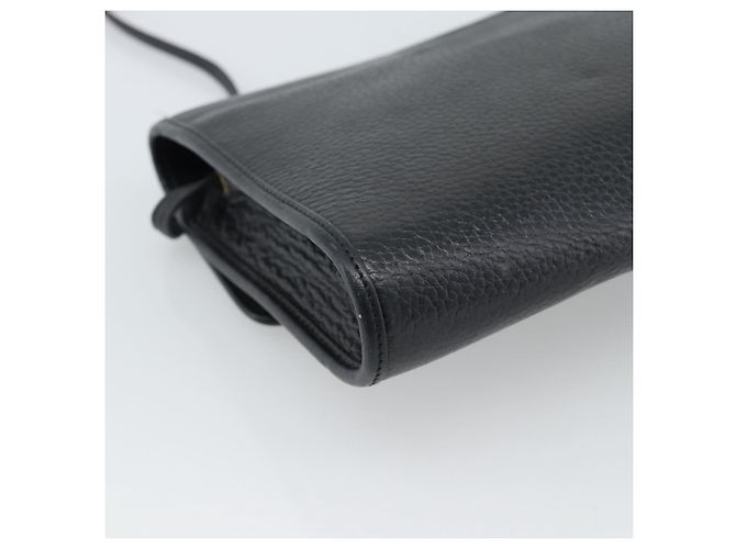 Borsa a tracolla Christian Dior in pelle nera e oro Auth ar14060 Nero D'oro - vista 13