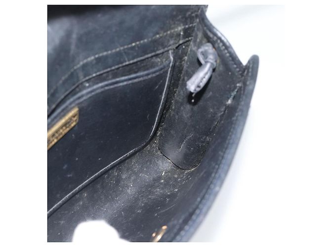 Borsa a tracolla Christian Dior in pelle nera e oro Auth ar14060 Nero D'oro - vista 17