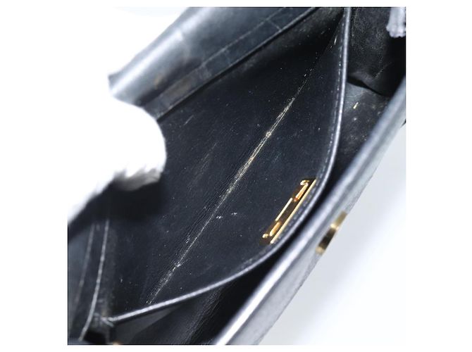 Borsa a tracolla Christian Dior in pelle nera e oro Auth ar14060 Nero D'oro - vista 19