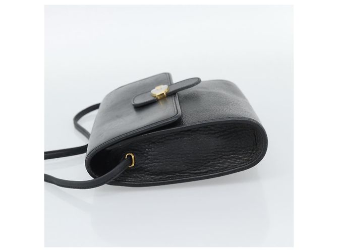 Borsa a tracolla Christian Dior in pelle nera e oro Auth ar14060 Nero D'oro - vista 4