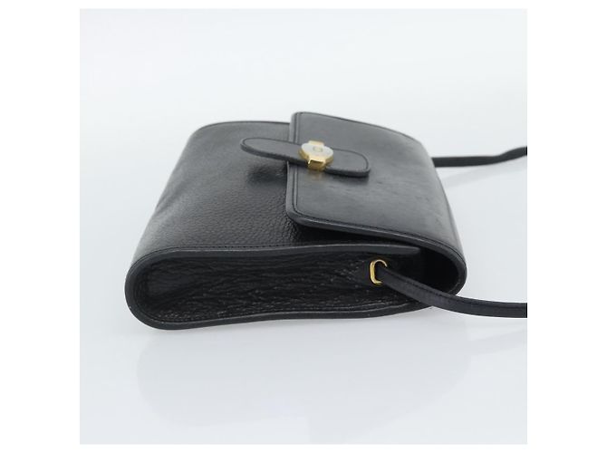 Borsa a tracolla Christian Dior in pelle nera e oro Auth ar14060 Nero D'oro - vista 5