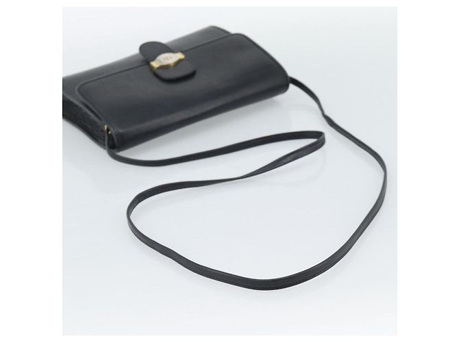Borsa a tracolla Christian Dior in pelle nera e oro Auth ar14060 Nero D'oro - vista 7