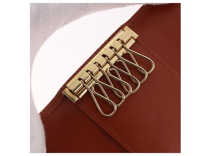 LOUIS VUITTON Epi Multicles 6 Key Case Marrón M63813 LV Auth 186605A Castaño - vista 14