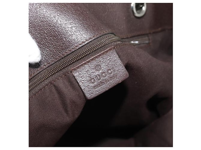 Borsa Tote GUCCI GG Canvas Beige Argento 120836 Auth 192823 - vista 14