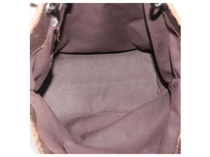 Borsa Tote GUCCI GG Canvas Beige Argento 120836 Auth 192823 - vista 15