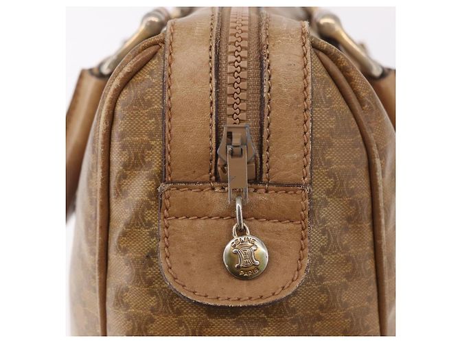 Céline Borsa CELINE Macadam Canvas PVC Beige Oro Autentica gh2177 D'oro - vista 14