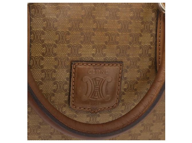 Céline Borsa CELINE Macadam Canvas PVC Beige Oro Autentica gh2177 D'oro - vista 15