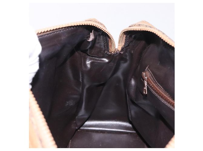 Céline Borsa CELINE Macadam Canvas PVC Beige Oro Autentica gh2177 D'oro - vista 19