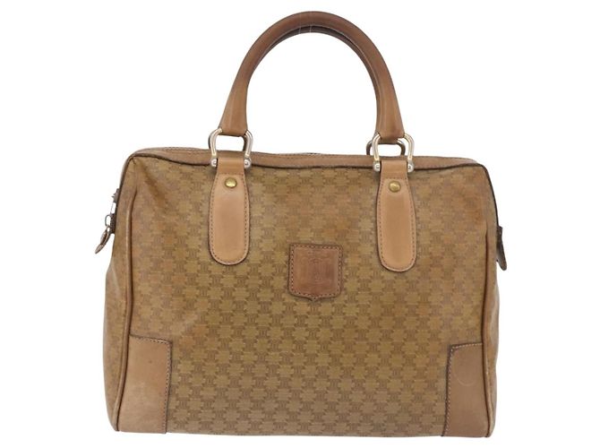 Céline Borsa CELINE Macadam Canvas PVC Beige Oro Autentica gh2177 D'oro - vista 2