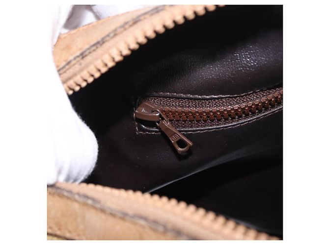 Céline Borsa CELINE Macadam Canvas PVC Beige Oro Autentica gh2177 D'oro - vista 20