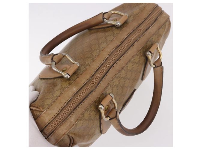 Céline Borsa CELINE Macadam Canvas PVC Beige Oro Autentica gh2177 D'oro - vista 6