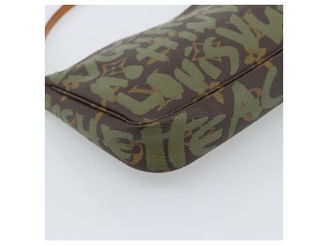 LOUIS VUITTON Monogram Graffiti Pochette Accessoires Khaki M92191 Auth bs36205A Monogramm - Ansicht 11