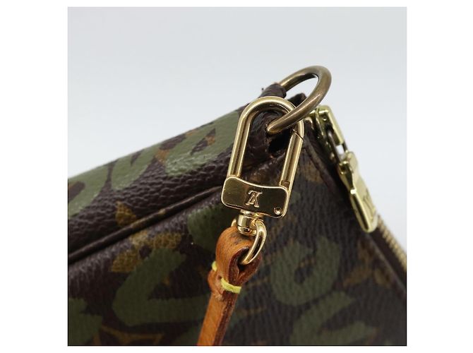LOUIS VUITTON Monogram Graffiti Pochette Accessoires Khaki M92191 Auth bs36205A Monogramm - Ansicht 15