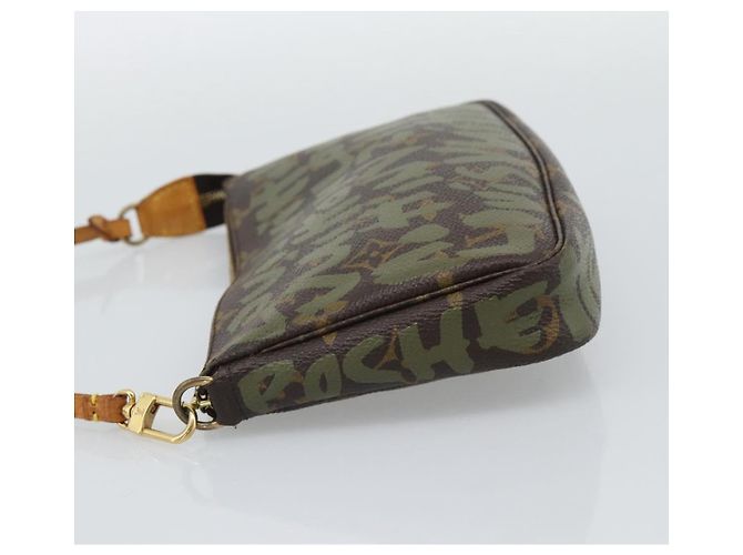 LOUIS VUITTON Monogram Graffiti Pochette Accessoires Khaki M92191 Auth bs36205A Monogramm - Ansicht 4
