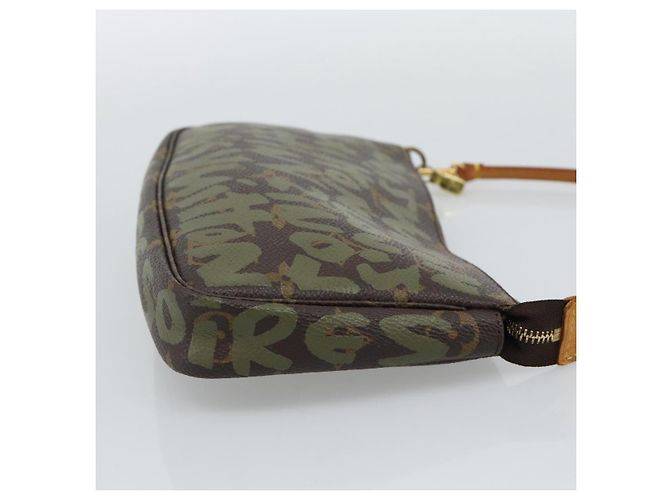 LOUIS VUITTON Monogram Graffiti Pochette Accessoires Khaki M92191 Auth bs36205A Monogramm - Ansicht 5