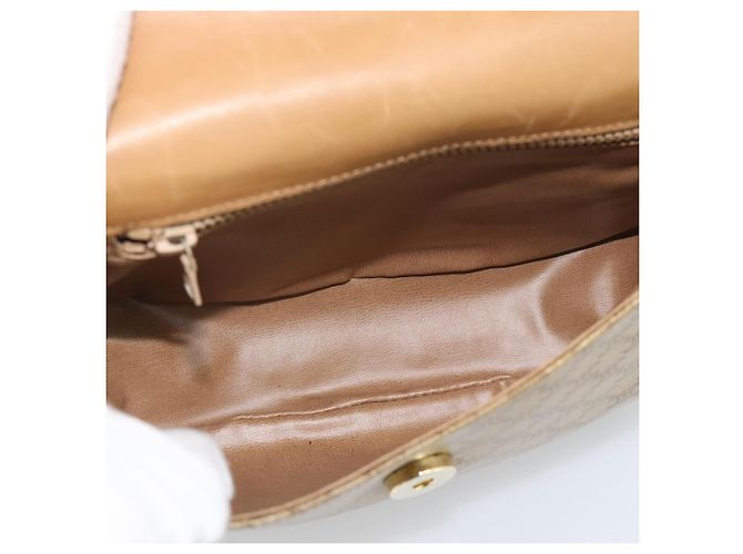 Céline Borsa a Spalla CELINE in Tela Macadam PVC Beige Oro Auth 192266 D'oro - vista 17