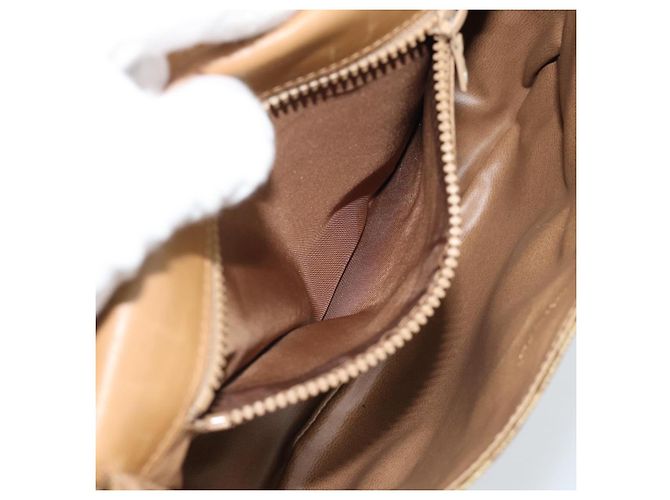 Céline Borsa a Spalla CELINE in Tela Macadam PVC Beige Oro Auth 192266 D'oro - vista 21