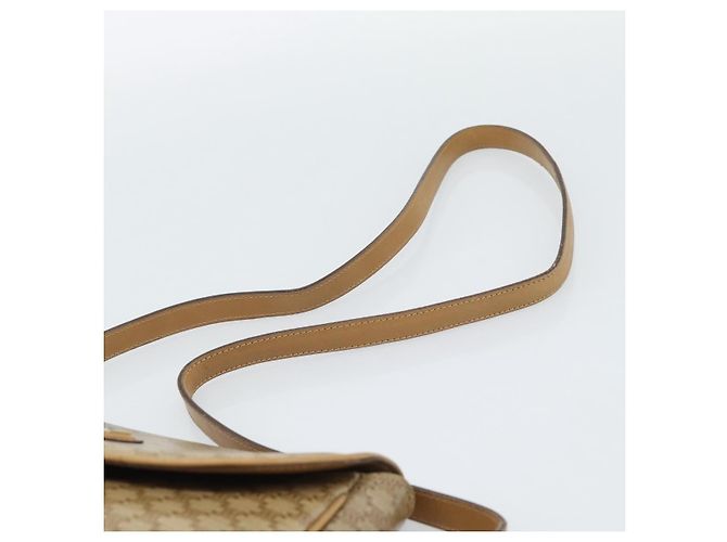 Céline Borsa a Spalla CELINE in Tela Macadam PVC Beige Oro Auth 192266 D'oro - vista 8