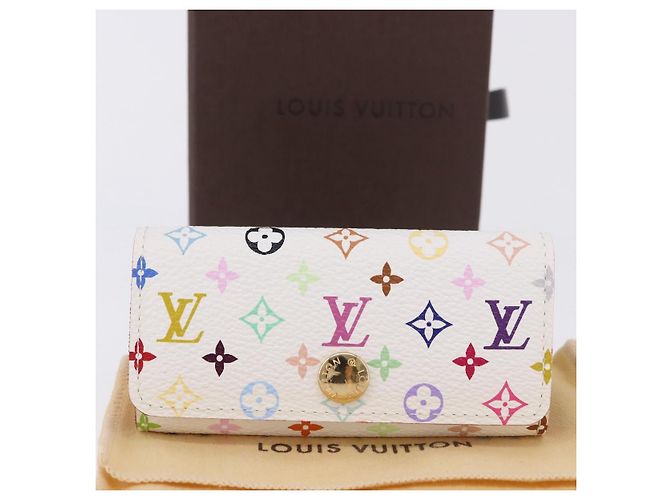 LOUIS VUITTON Monogram Multicolor Multicles 4 Key Case White M93731 Auth 192135M Bianco - vista 19
