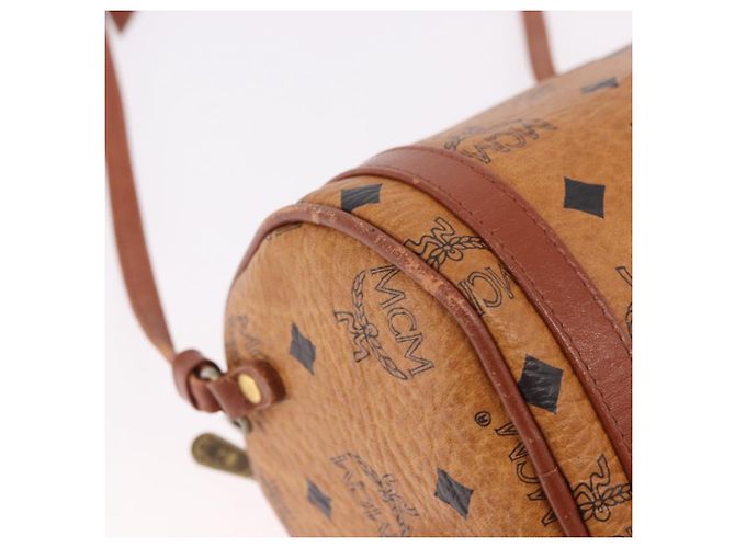 Borsa a Spalla MCM Vicetos Logogram PVC Marrone Oro Auth gh2158 D'oro - vista 10