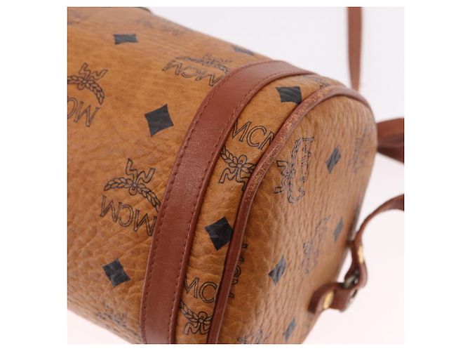 Borsa a Spalla MCM Vicetos Logogram PVC Marrone Oro Auth gh2158 D'oro - vista 11