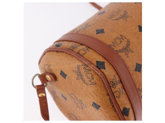 Borsa a Spalla MCM Vicetos Logogram PVC Marrone Oro Auth gh2158 D'oro - vista 12