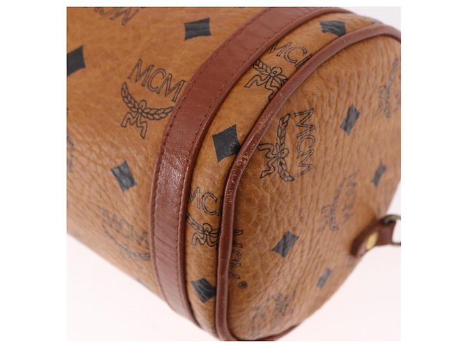 Borsa a Spalla MCM Vicetos Logogram PVC Marrone Oro Auth gh2158 D'oro - vista 13