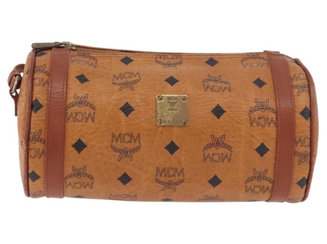 Borsa a Spalla MCM Vicetos Logogram PVC Marrone Oro Auth gh2158 D'oro - vista 2