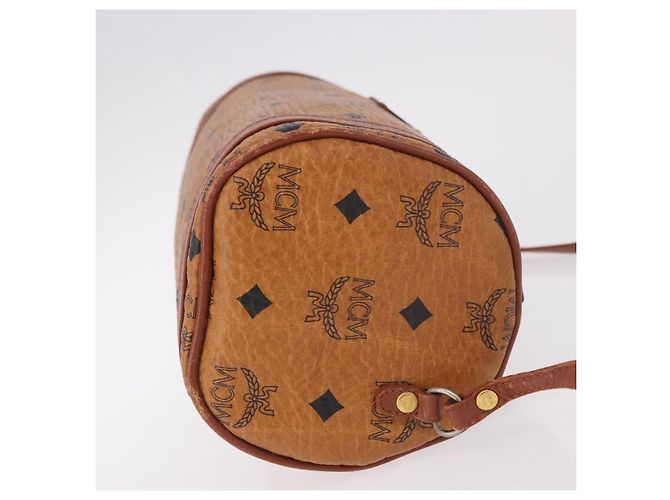 Borsa a Spalla MCM Vicetos Logogram PVC Marrone Oro Auth gh2158 D'oro - vista 4