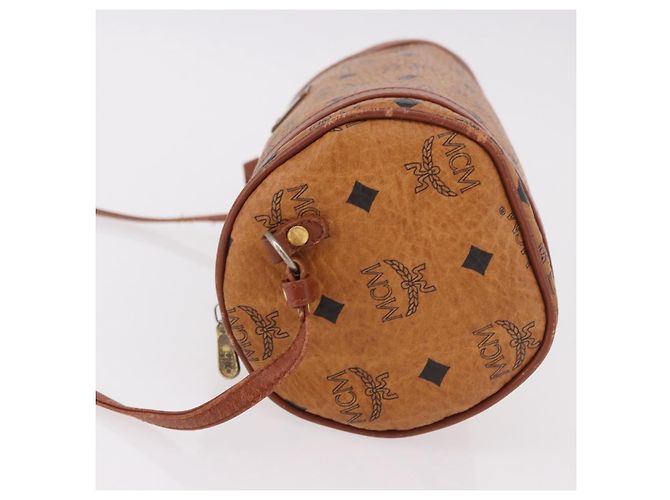 Borsa a Spalla MCM Vicetos Logogram PVC Marrone Oro Auth gh2158 D'oro - vista 5