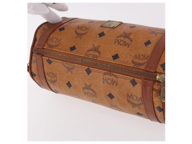 Borsa a Spalla MCM Vicetos Logogram PVC Marrone Oro Auth gh2158 D'oro - vista 6