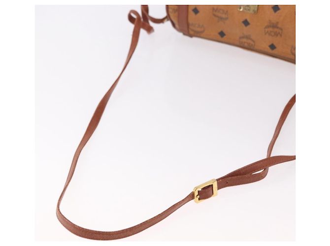 Borsa a Spalla MCM Vicetos Logogram PVC Marrone Oro Auth gh2158 D'oro - vista 7