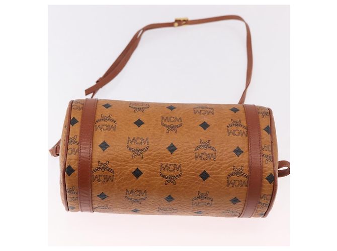 Borsa a Spalla MCM Vicetos Logogram PVC Marrone Oro Auth gh2158 D'oro - vista 9