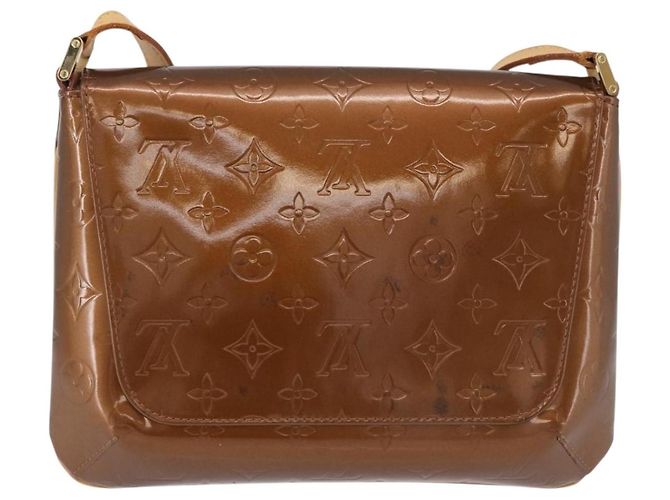 LOUIS VUITTON Monogram Vernis Thompson Street Bag Bronze M91124 LV Auth 192067 Bronzo - vista 3