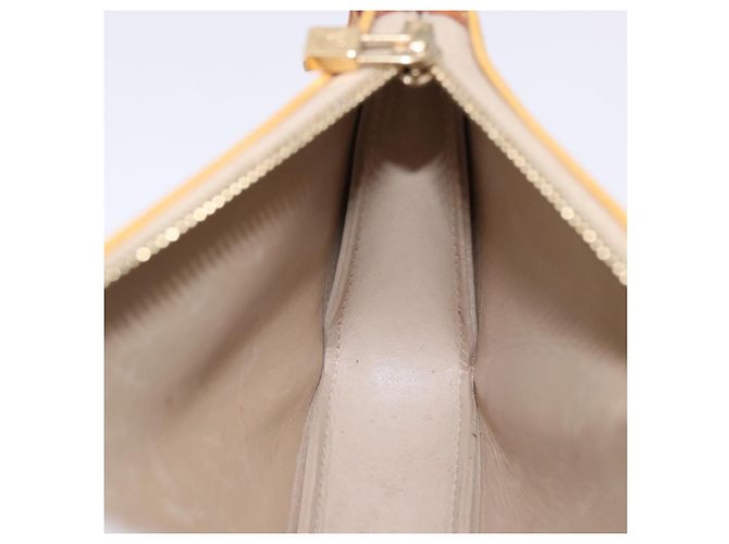 LOUIS VUITTON Monogram Vernis Lexington Pouch Beige M91010 LV Auth BA14356 - vista 17