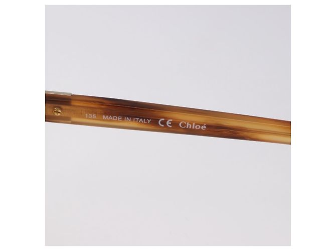 Chloé Gafas de sol Chloe de plástico Marrón Auth BA14435A Castaño - vista 13