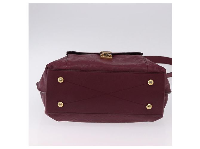 LOUIS VUITTON Bolsa de Ombro Monogram Empreinte Metis Vermelho Vinho M40813 Auth ka5209V Bordeaux - vista 11