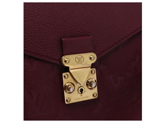 LOUIS VUITTON Bolsa de Ombro Monogram Empreinte Metis Vermelho Vinho M40813 Auth ka5209V Bordeaux - vista 16