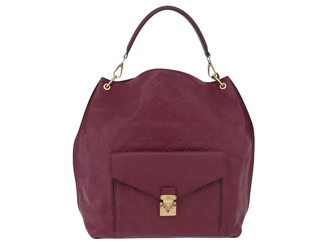 LOUIS VUITTON Bolsa de Ombro Monogram Empreinte Metis Vermelho Vinho M40813 Auth ka5209V Bordeaux - vista 2