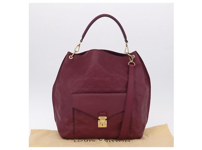 LOUIS VUITTON Bolsa de Ombro Monogram Empreinte Metis Vermelho Vinho M40813 Auth ka5209V Bordeaux - vista 26