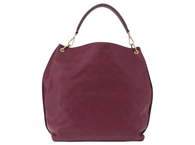 LOUIS VUITTON Bolsa de Ombro Monogram Empreinte Metis Vermelho Vinho M40813 Auth ka5209V Bordeaux - vista 3