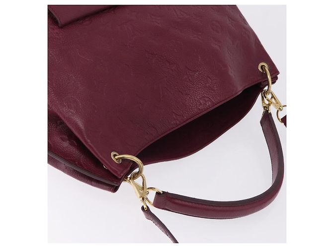 LOUIS VUITTON Bolsa de Ombro Monogram Empreinte Metis Vermelho Vinho M40813 Auth ka5209V Bordeaux - vista 6