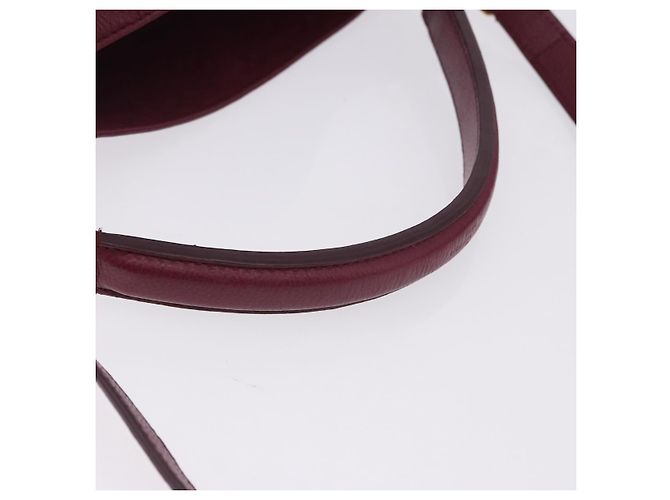 LOUIS VUITTON Bolsa de Ombro Monogram Empreinte Metis Vermelho Vinho M40813 Auth ka5209V Bordeaux - vista 7