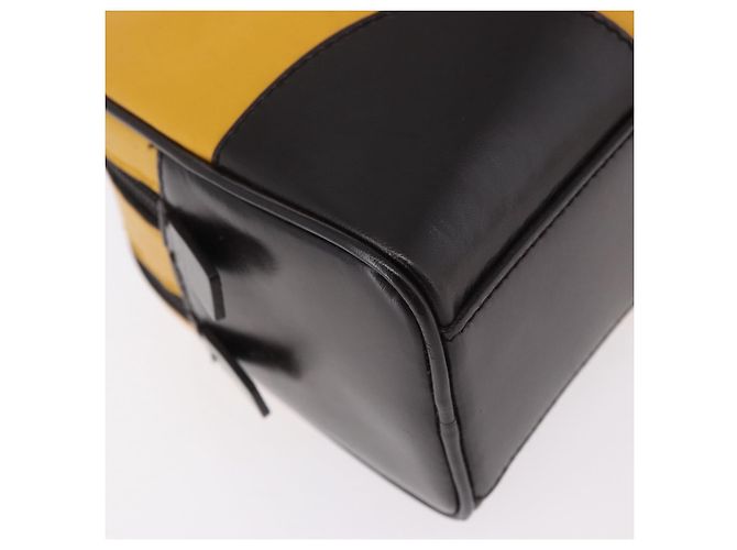 Borsa a mano PRADA in pelle giallo argento am12115V - vista 10