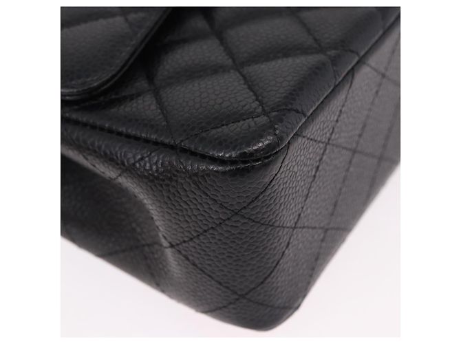 CHANEL Borsa a Spalla Chain Matelasse 25 Pelle Caviar Nera Oro CC Auth yk20614SM Nero D'oro - vista 10