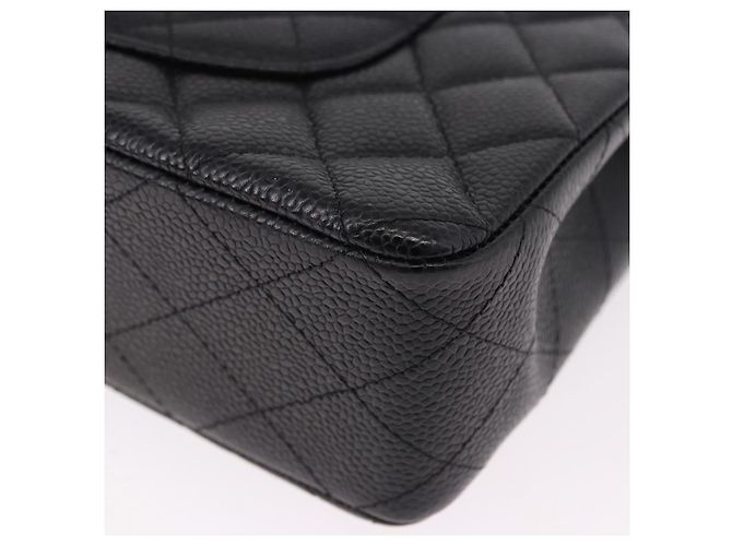 CHANEL Borsa a Spalla Chain Matelasse 25 Pelle Caviar Nera Oro CC Auth yk20614SM Nero D'oro - vista 13