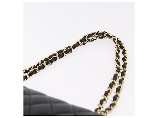 CHANEL Borsa a Spalla Chain Matelasse 25 Pelle Caviar Nera Oro CC Auth yk20614SM Nero D'oro - vista 8